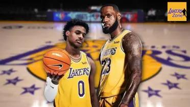 Bronny and LeBron James