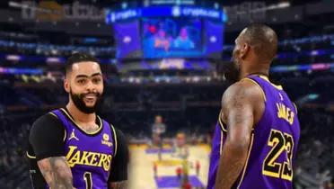 D'Angelo Russell and LEBron James