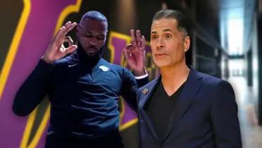 LeBron James and Rob Pelinka