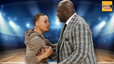 Stephen Curry and Shaquille O'Neal