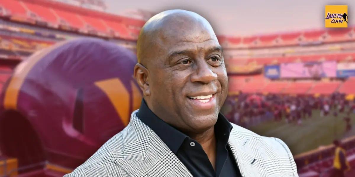 The LA Lakers legend Magic Johnson now is part-owner of the NFL Washington Commander franchise and fans are wondering how much his net worth