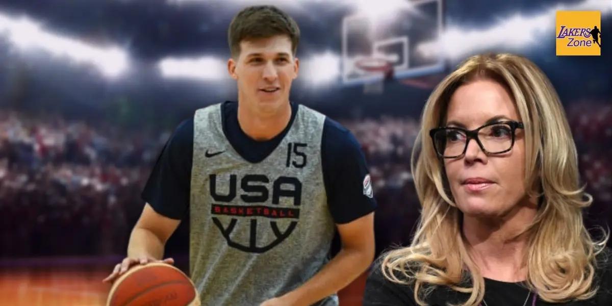 The Lakers governor and owner Jeanie Buss has reacted to Austin Reaves in the Team USA training camp