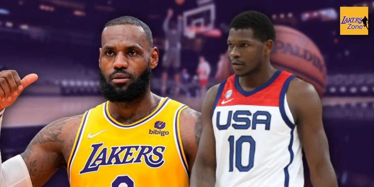 The Lakers star LeBron James reacted to Anthony Edward's impressive Team USA game vs. Germany, but Edwards gave a low blow to the King