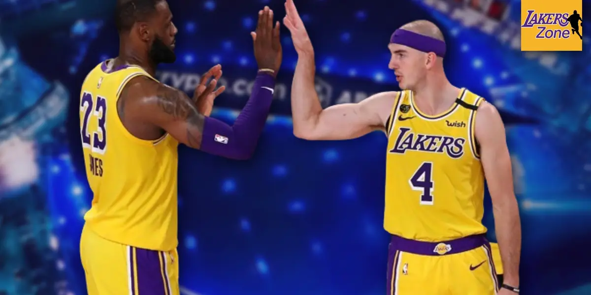 LeBron James and Alex Caruso