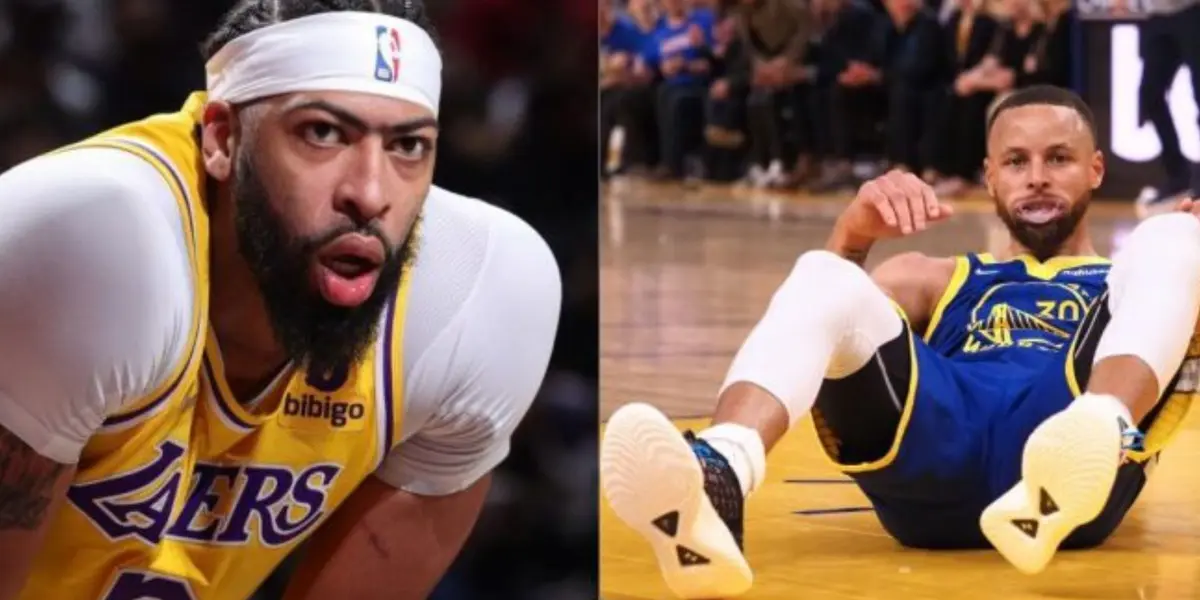 Without LeBron James on the floor, the preseason game between the Lakers and the Warriors became Anthony Davis vs. Stephen Curry.