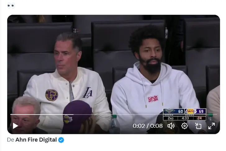 Lakers GM Rob Pelinka and Guard Spencer Dinwiddie