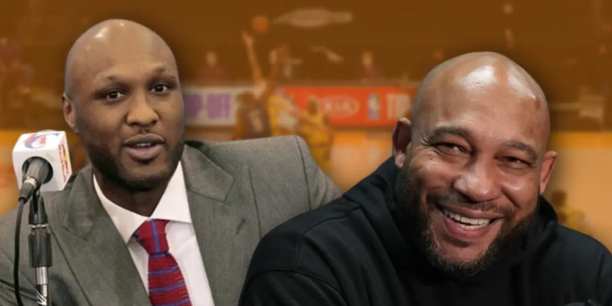 Lamar Odom gives advice to Darvin Ham