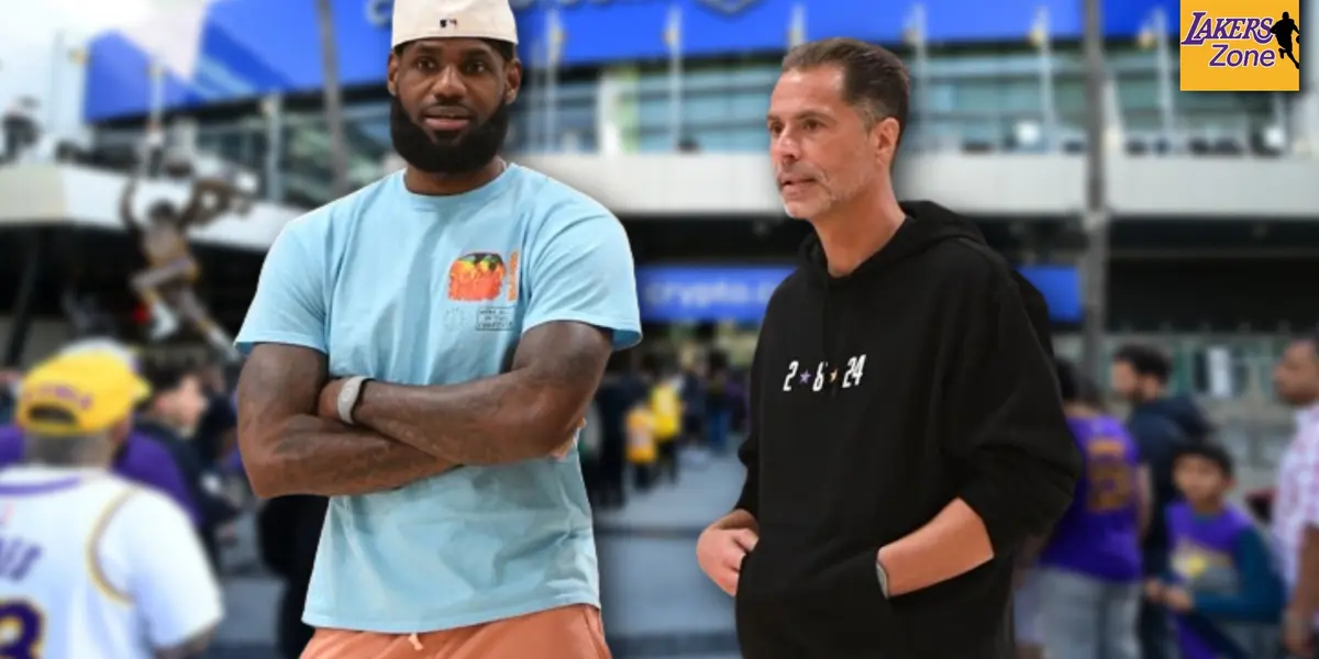 LeBron James and Rob Pelinka