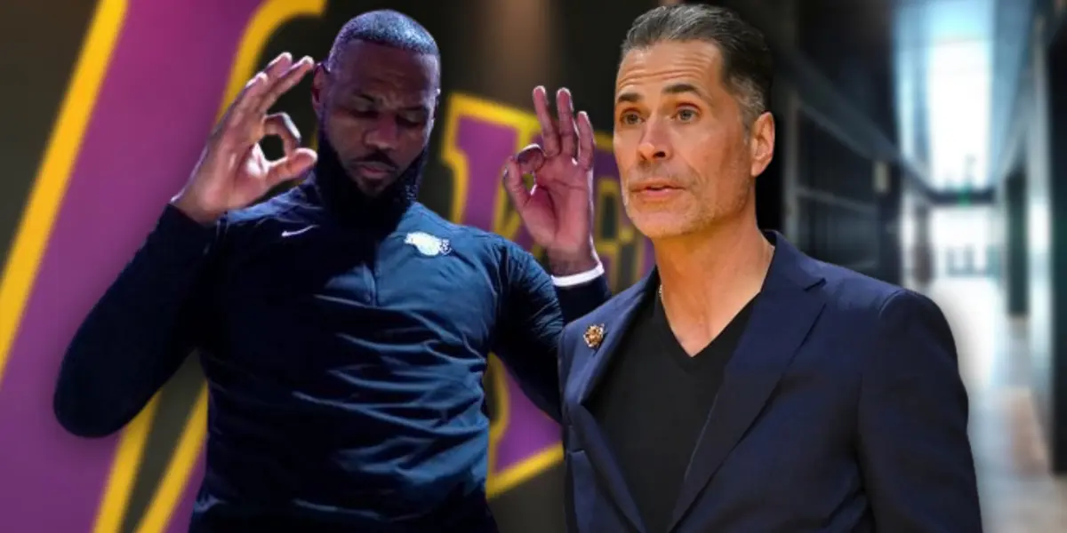 LeBron James and Rob Pelinka