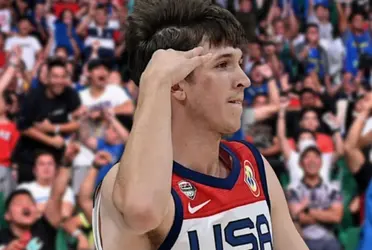 Team USA may have lost, but the semifinals left us with an epic moment between Austin Reaves and former Laker Carmelo Anthony