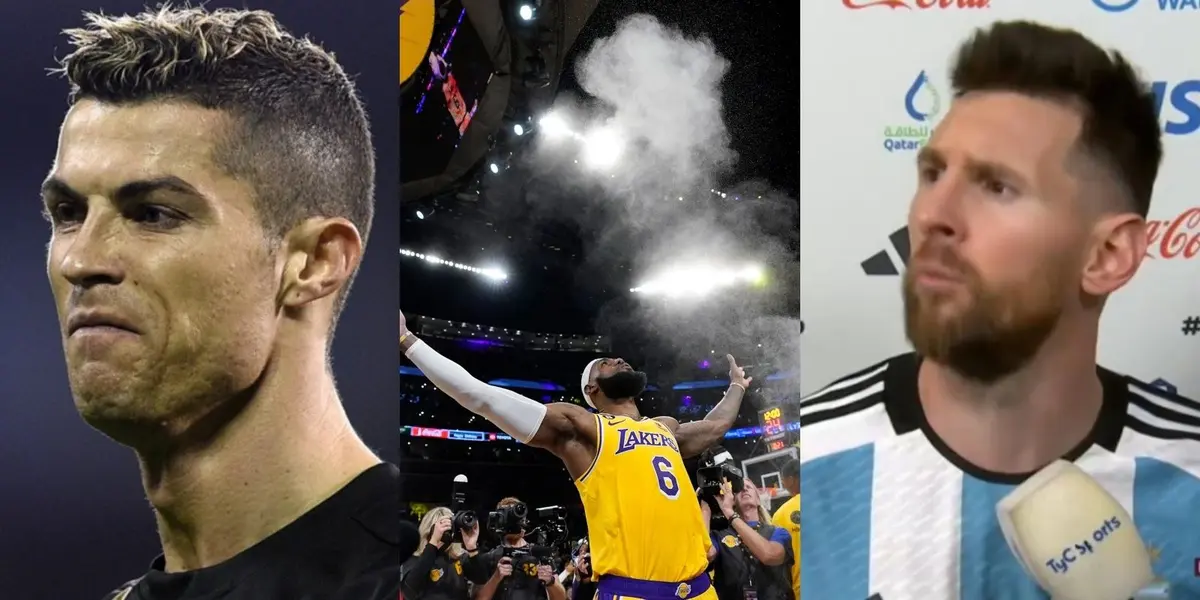 The Lakers superstar LeBron James just made history while Cristiano & Messi did this to him